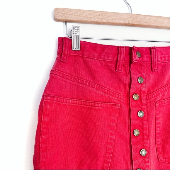 VINTAGE Jordache Golden Sixties line from 1980’s Denim Skirt Pink - Size 11/12 - Picture 4 of 8